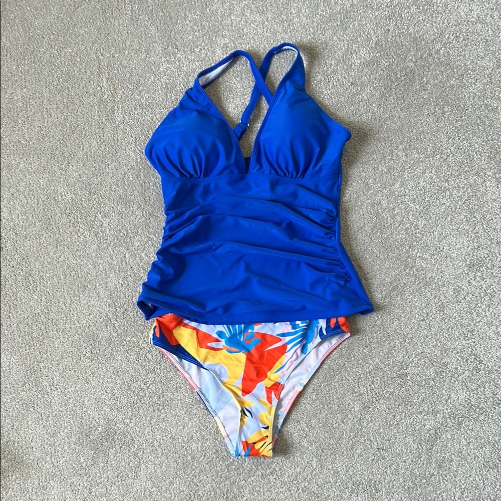 🔥🆕🔥Blue Floral Women's Swimsuit